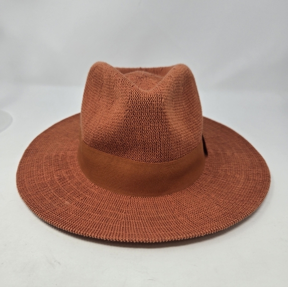 BY ANTHROPOLOGIE ROWAN RANCHER WIDE BRIM FEDORA BURNT ORANGE WOMEN OS BOHO HAT main image 5